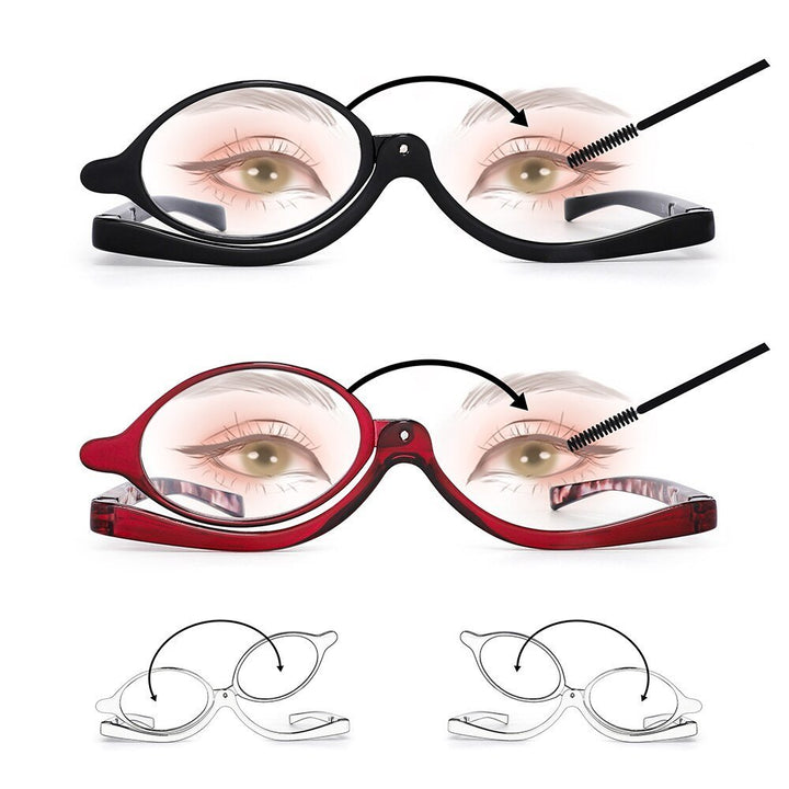 Women's Flip - Down Makeup Reader Glasses - Lexians