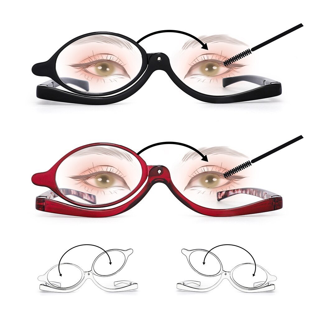 Women's Flip - Down Makeup Reader Glasses - Lexians