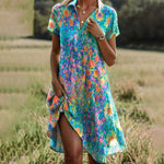Bright Blue Floral