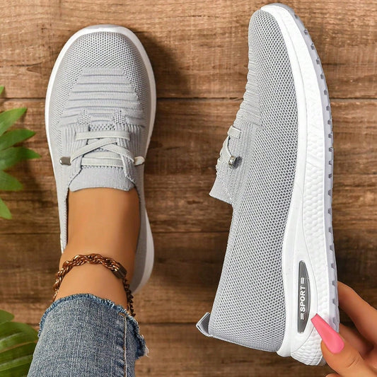 Women's Gray Orthopedic Comfort Sneakers - Lexians