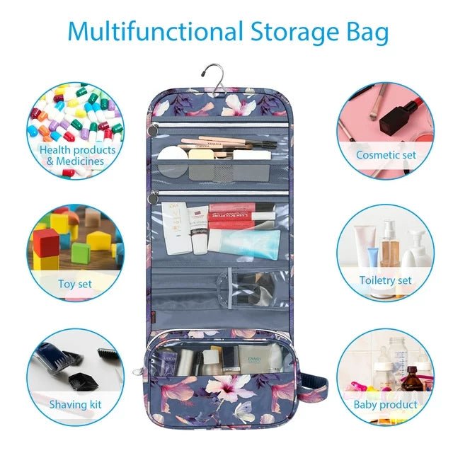 Women's Hanging Makeup Organizer Pouch - Stylish and Practical - Lexians