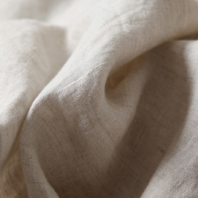 Women's High Waist Wide Leg Cotton Linen Pants with Pockets - Lexians