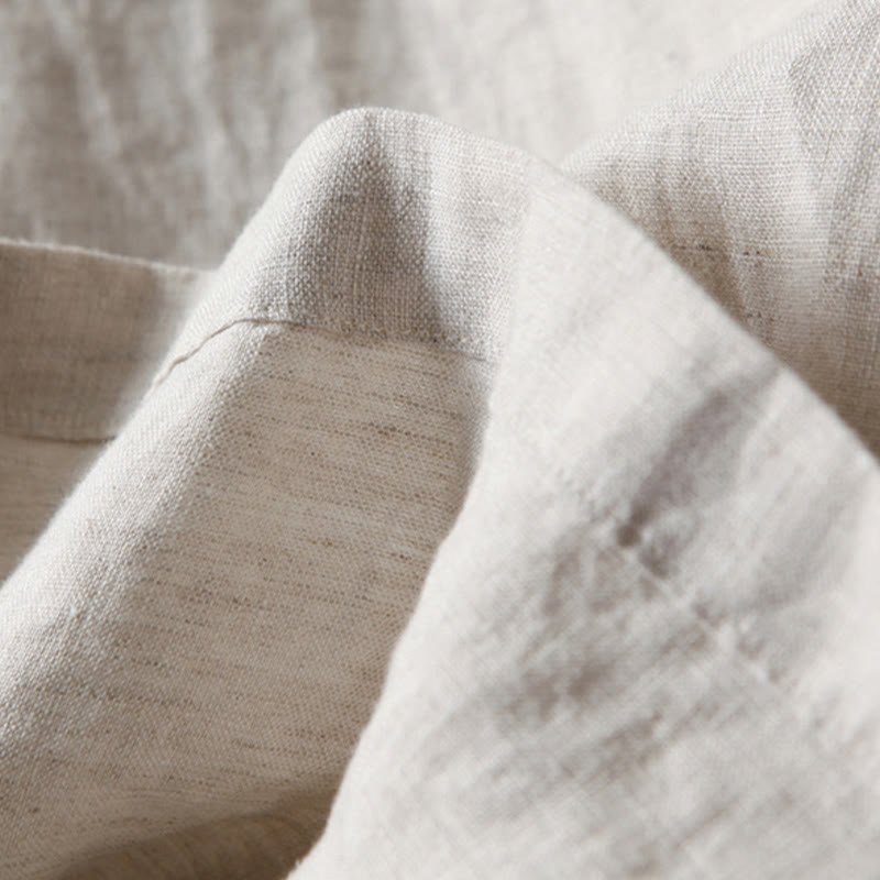 Women's High Waist Wide Leg Cotton Linen Pants with Pockets - Lexians