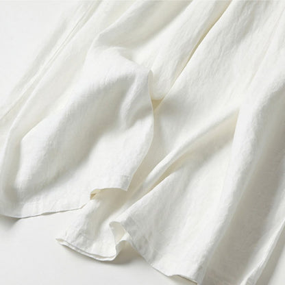 Women's High Waist Wide Leg Cotton Linen Pants with Pockets - Lexians