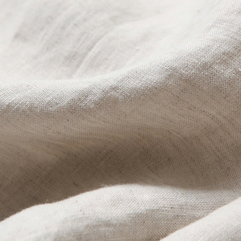 Women's High Waist Wide Leg Cotton Linen Pants with Pockets - Lexians