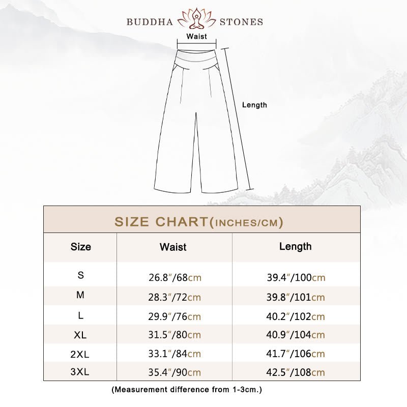 Women's High Waist Wide Leg Cotton Linen Pants with Pockets - Lexians