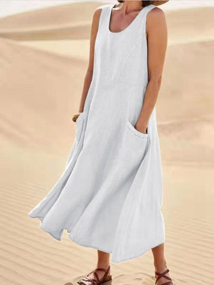 Women's Lightweight Summer Dress - Breezy Cotton Style - Lexians