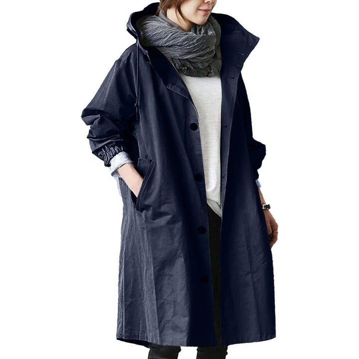 Women's Long Waterproof Raincoat with Breathable Fabric - Lexians