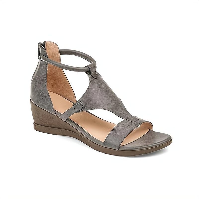Women's Minimalist Everyday Wedge Sandals - Lexians