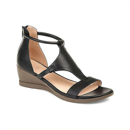 Women's Minimalist Everyday Wedge Sandals - Lexians