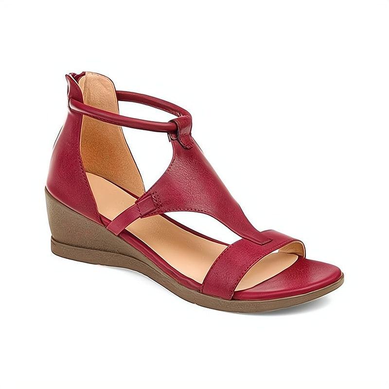 Women's Minimalist Everyday Wedge Sandals - Lexians