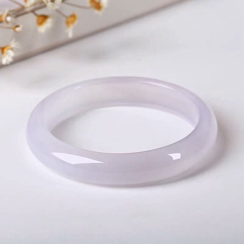 Women's Natural Purple Jade Bracelet Bangle - Soothing Protection - Lexians
