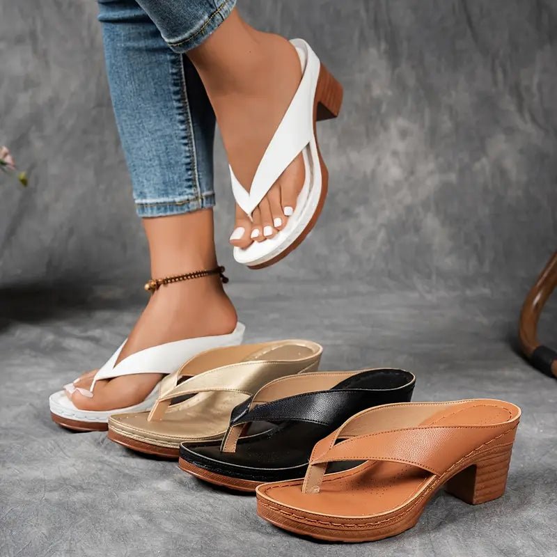 Women's Orthopedic Heel Sandals - Black - Lexians