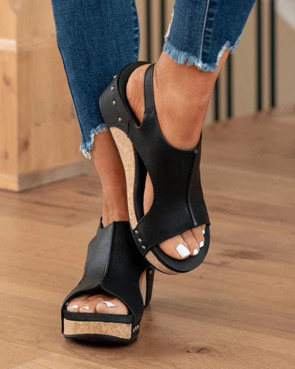 Women's Orthopedic Platform Wedge Sandals with Arch Support - Lexians