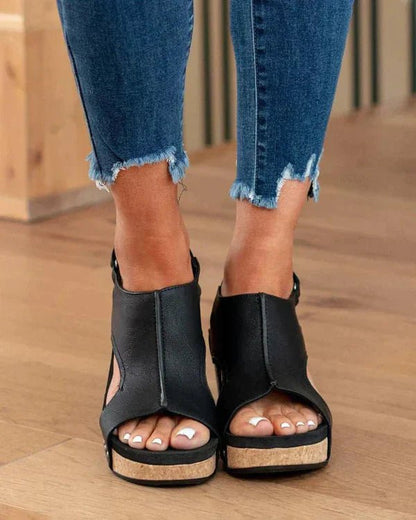 Women's Orthopedic Platform Wedge Sandals with Arch Support - Lexians
