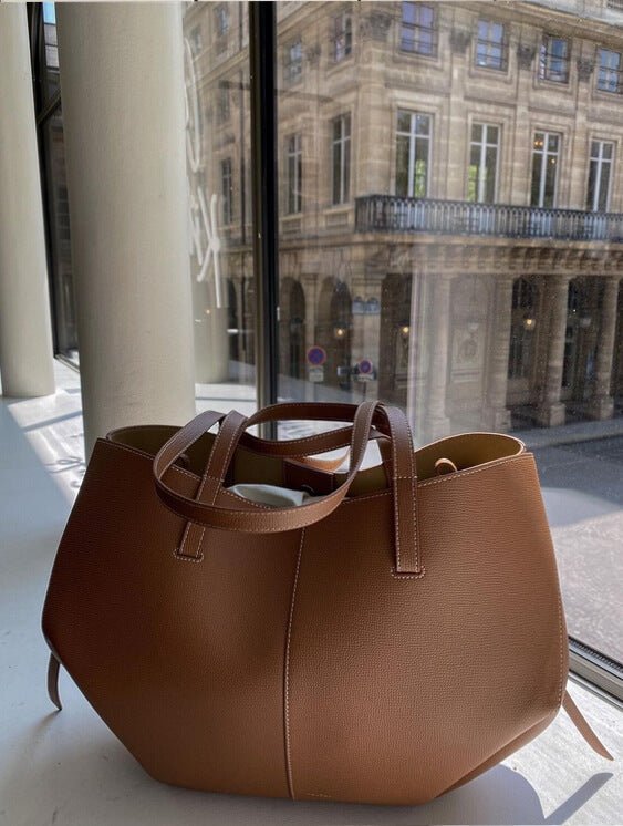 Women's Oversized Grain - Textured Tote Bag - Lexians
