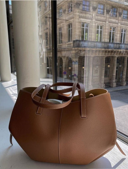 Women's Oversized Grain - Textured Tote Bag - Lexians