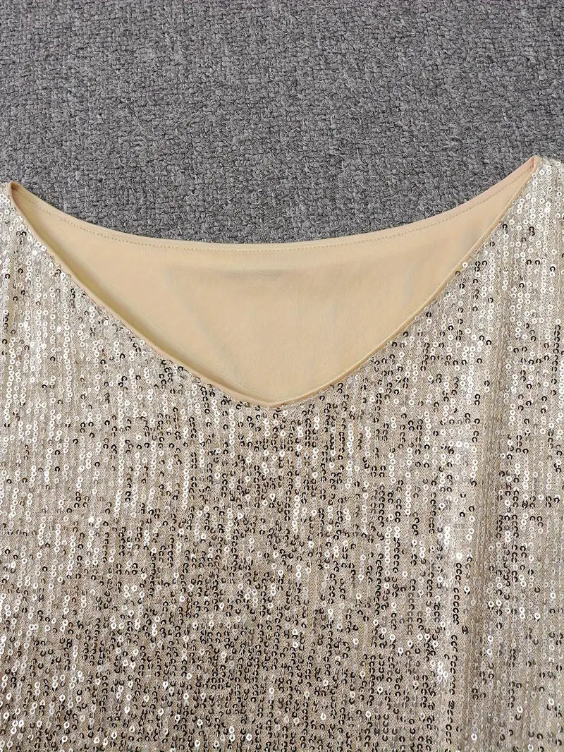 Women's Sequin Mini Dress - Shimmering Evening Gown - Lexians