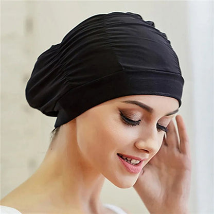 Women's Stretch Nylon Turban Swim Cap for Long Hair - Lexians