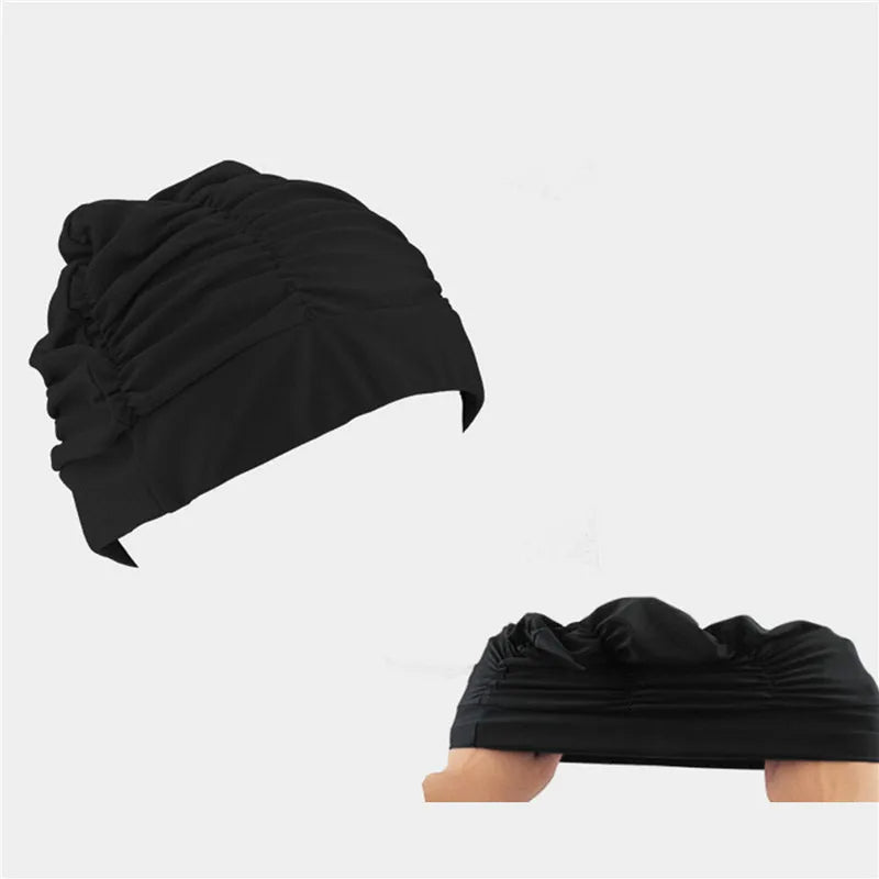Women's Stretch Nylon Turban Swim Cap for Long Hair - Lexians