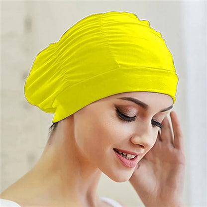 Women's Stretch Nylon Turban Swim Cap for Long Hair - Lexians