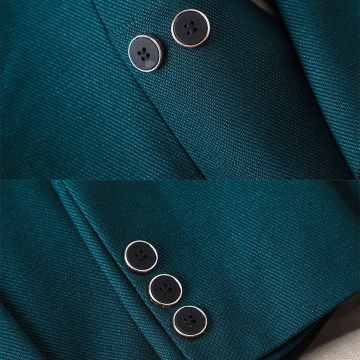 Women's Tailored Blazer & Pants Set in Luxe Poly - Blend - Lexians