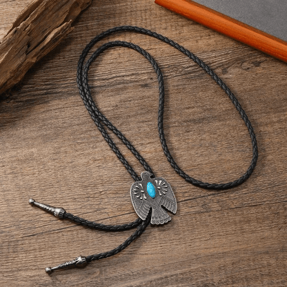 Women's Tribal Bolo Tie with Genuine Stone Accent - Lexians