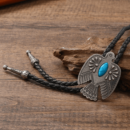 Women's Tribal Bolo Tie with Genuine Stone Accent - Lexians